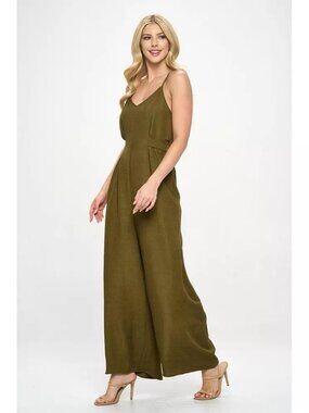 WEST K Women's Mia Wide Leg Jumpsuit - Small - Olive